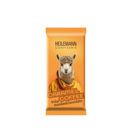 Heilemann Caramel Coffee Edelvollmilch-Schokolade in Lama-Verpackung- #maskedchocolate