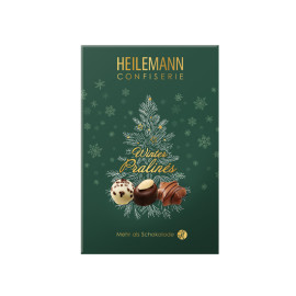 Pralinen-Komposition "Merry Christmas" grün mit zehn feinen Winter-Pralinen