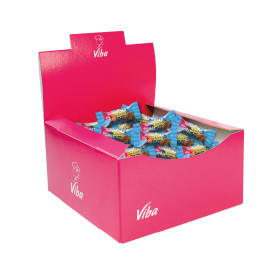 Viba Superhelden-Nougat Minis blau im Karton 1,1 kg - Haselnussnougat mit hellem Haselnussnougatkern